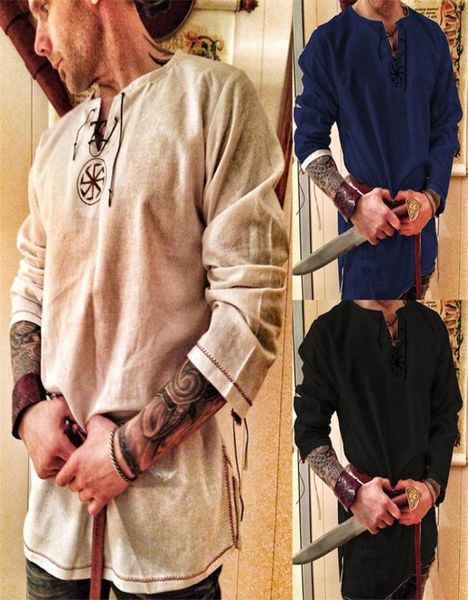 

men039s tshirts knight cosplay medieval costume tunic halloween costumes for men viking pirate disguise fancy clothing c1836740, White;black