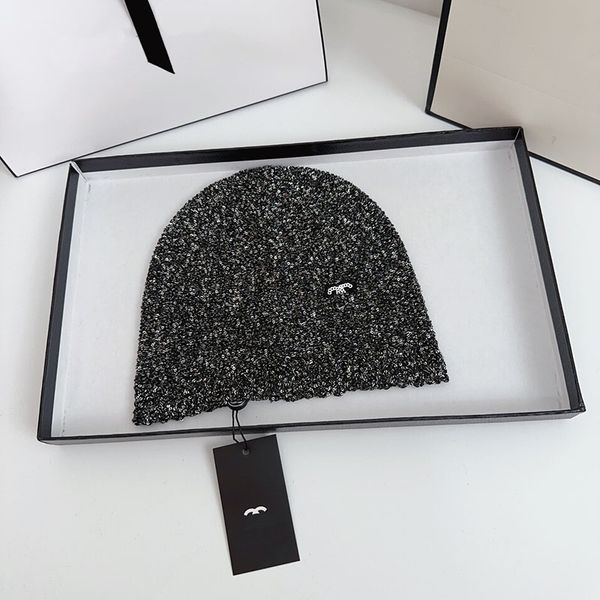 

designer fashion street hat mens sequins beanie women skull cap casual fitted hats embroidery bonnet men casquettes caps 238111c6, Blue;gray