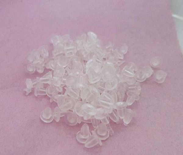 

13000pcsbag or set 4mm earrings back sers ear plugging blocked jewelry making diy accessories plastic clear white small5603419