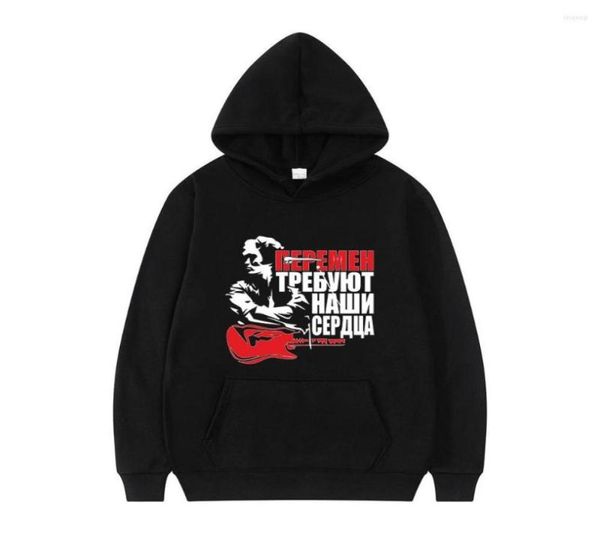 

men039s hoodies viktor tsoi kino high street man rapper print winter long sleeve thick simple design loose casual couple hoodie8852801, Black