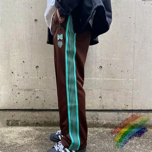 

sweatpants men women jogger side striped trousers embroidery pants279m, Black