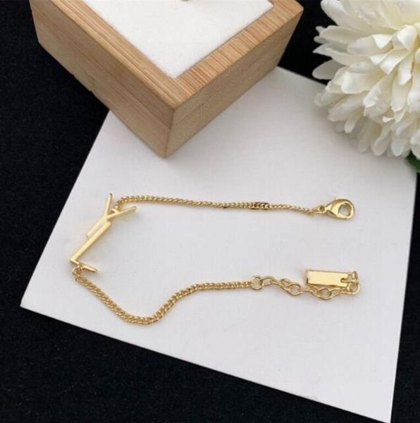 

designer gold chain bracelet womens bracelets love jewelry luxury letter pendant y bracelet for women charm earring wedding, Golden;silver