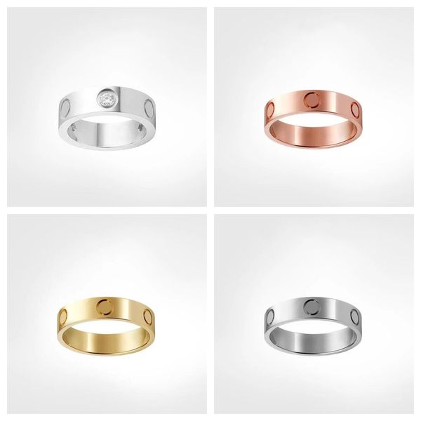 

2023 latest ring designer ring brand jewelry stainless steel fashion versatile black red white ceramic ring for men and womens valentines da, Silver