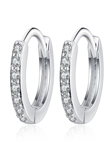 

ladies luxury zircon hoop stud earrings silver earring gift women fashion jewelry4838360, Golden;silver