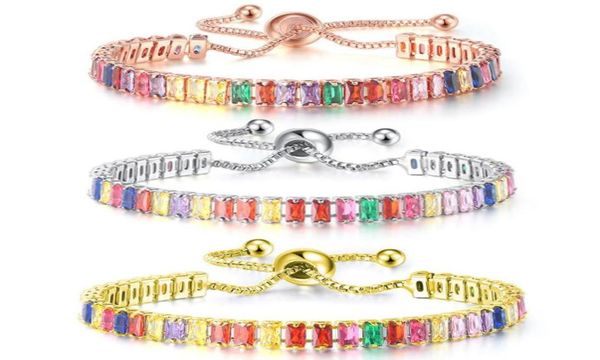 

whole full rhinestone shiny bracelet for women fashion bling iced out square crystal bracelet on hand jewelry gift4101228, Golden;silver