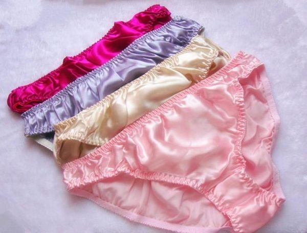 

1 pairs women039s 100 silk panties briefs underwear bikinis size  l xl xxl90859341445853, Black;pink
