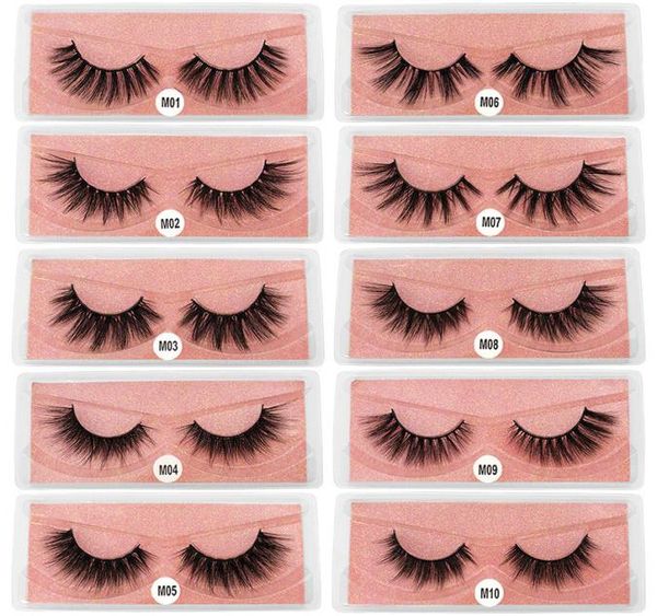 

3d mink false eyelash 3d false eyelash natural long makeup lash extension in bulk with pink background dhl 2599379