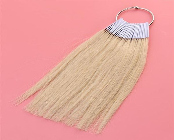 

2021 fashion 30pcs hair color rings human hair swatches testing color samples 3 degree color new7705462, Black