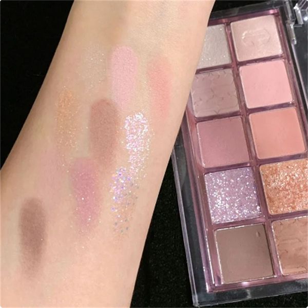 

10 colors charming purple eyeshadow palette make up glitter eye shadow pigment shimmer diamond eye palett cosmetics a2