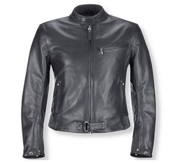 

men leather jackets concise slim classic jackets adjustable zipper on cuff good 5744853, Black
