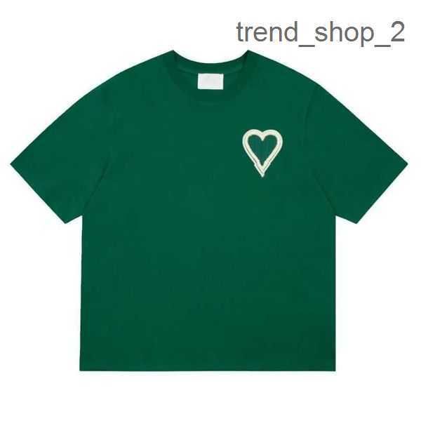 

2023 designers amiparis shirit spring classic heart solid color big love round neck heart short sleeve t-shirt for men and women amis 22 82s, White;black