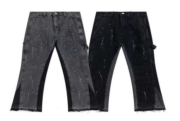 

galleries dept mens jean distressed ripped bikers man luxury designer jeans slim fit motorcycle biker denim for men s black pour h2456578, Blue