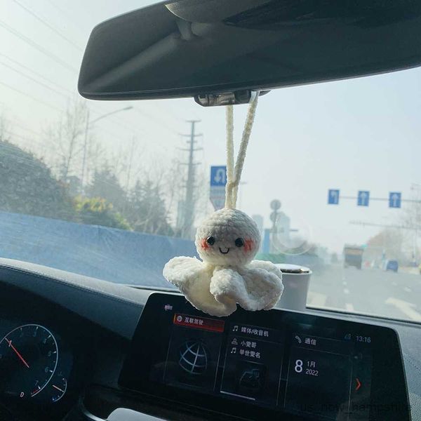 

decorations cute car accessories hanging fluffy sunny dollcharm fruit decor flower car teens interior rear view mirror gadgets r230811