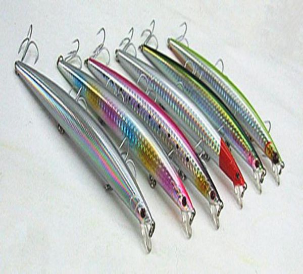 

145cm 20g sea fishing lure game tackle china hook minnow bait slender shape lure plastic hard bait casting spinner bait floating 3761324