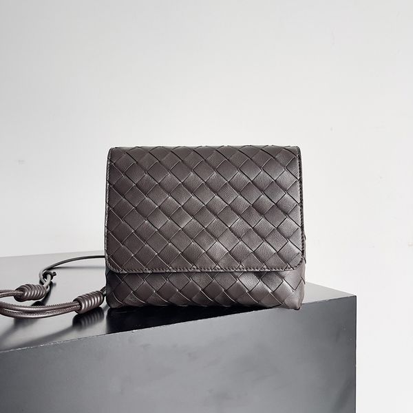 

designer flap purse mini intrecciato leather cross-body bag with adjustable sliding strap 100% lambskin press stud closure women shoulder ba