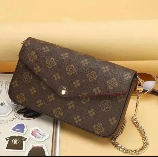 

3pcs set women shoulder bag classic luxury designer womens bags bag genuine leather handbag purse clutch tote messenger shopping wallet with