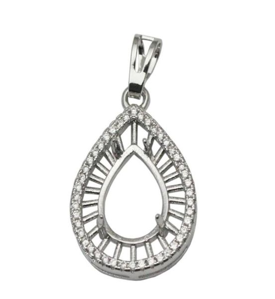 

beadsnice jewelry pendant blanks sterling silver diamond pendant setting women jewelry necklace pendant findings whole id 34065655641, Slivery;crystal