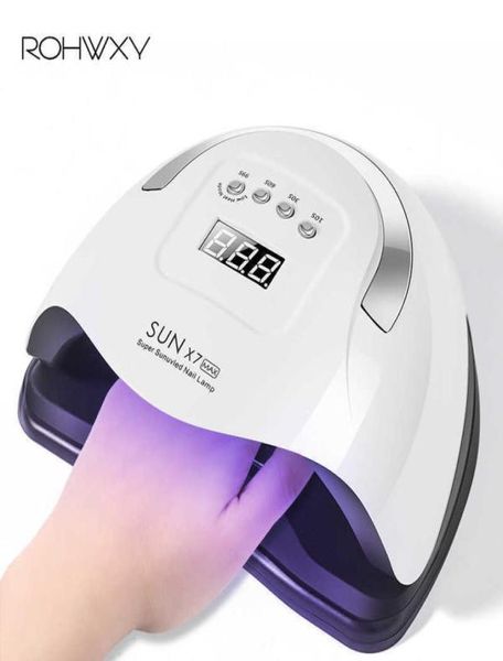 

rohwxy 104w nail lamp for manicure uv led nail dryer machine for curing gel sun x7 max nail ice lamp for nails art design tools x09752244