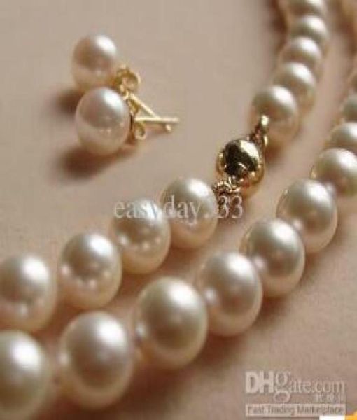

fine pearls jewelry natural fine pearls jewelry 89mm white akoya pearl necklace earring3943301, Silver