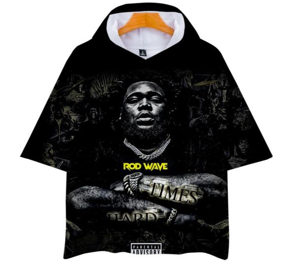 

rapper rod wave 3d print oversized t shirt men summer fashion short sleeve hooded tshirt harajuku hip hop streetwear clothing6434184, White;black