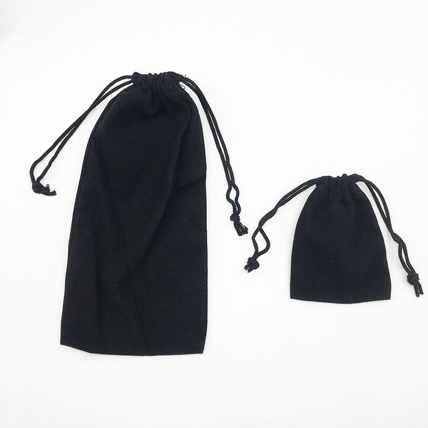 

100pcs /lot black velvet jewelry bag christmas gift bags various sizes packaging display wedding 10x15 10x20cm, Pink;blue