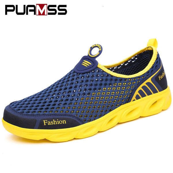 

dress shoes men casual shoes sneakers fashion light breathable summer sandals outdoor beach vacation mesh shoes zapatos de hombre men shoes, Black