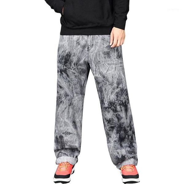 

mens straight denim cargo pants biker jeans men baggy loose gray jeans for men size 30-44 4612121, Blue