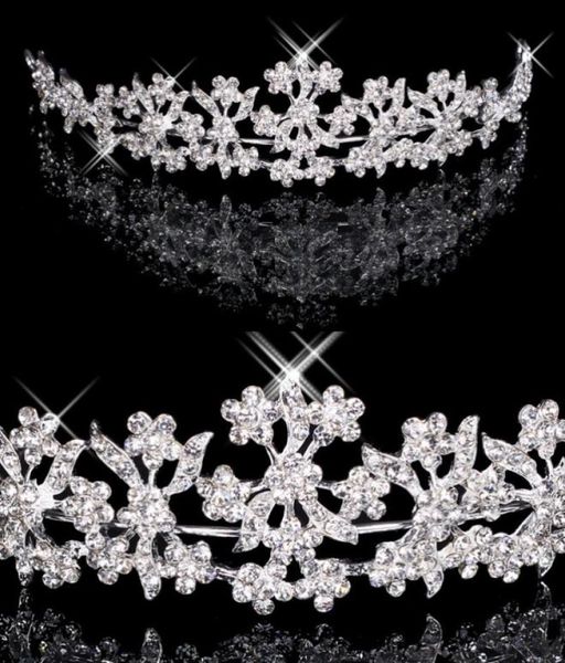 

hair tiaras in stock diamond rhinestone wedding crown hair band tiara bridal prom evening jewelry headpieces 180278612317, Silver