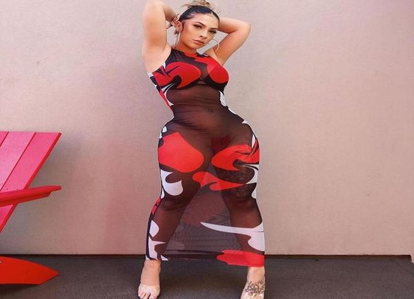 

women039s swimwear mesh sheer bikini cover ups women summer floral sleeveless see through maxi dress club beach female5266707, White;black