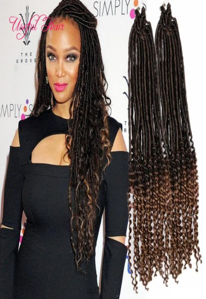 

goddess crochet braids 18inch goddess locs hair loop straight half wave synthetic hair extension faux locs synthetic braiding hair8697042, Black