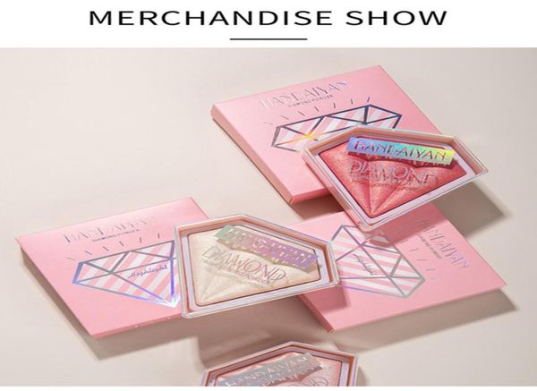 

handaiyan face diamond crystal highlighting pressed powder compact brightening powder shimmer complexion bronzers highlighters 5 c8143548