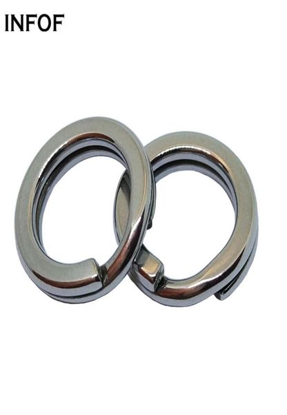 

infof brand 500pcslot f60562 double strength split rings stainless steel heavy double rings connector carp fishing accessories s1775629