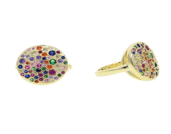 

us size 5 6 7 8 gold filled fashion trendy round rings micro pave colorful cz engagement band 2019 women fashion charm jewelry5142063, Silver