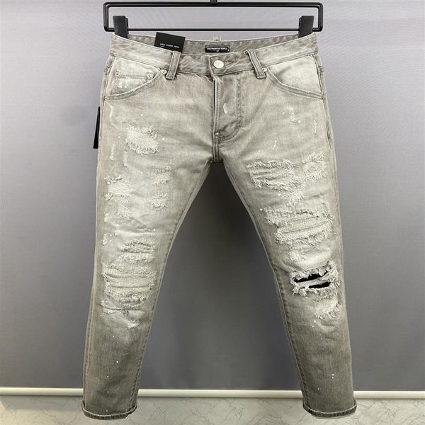 

dsq phantom turtle men's jeans classic fashion man jeans hip hop rock moto mens casual design ripped jeans distressed skinny 341e, Blue