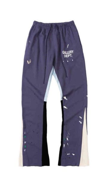 

fashion galleryes casual pants painted flare sweat pant01213355034348048, Black