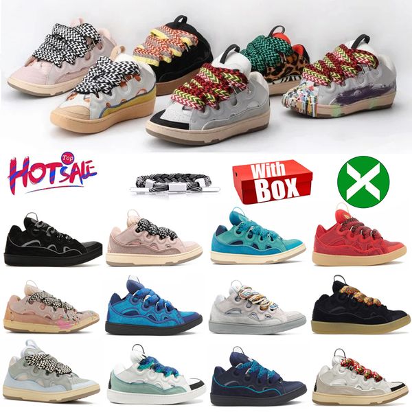 

New designer shoes Leather Curb Extraordinary Embossed mens women Hightop Calfskin Rubber Nappa platformsole Shoe Trainers sneakers Eur 35-44, Color 4
