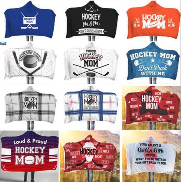 

hockey hooded cloak xmas 3d printed cape plush sherpa blankets fleece soft winter swaddling bedding quilt tv nap wraps shawl carpe5397269