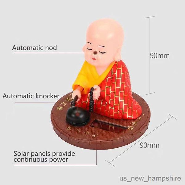 

decorations solar shaking head monk creative small center console car interior jewelry home ornaments r230811