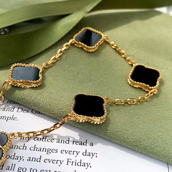 

bracelet designer bracelet luxury bracelets with diamonds plant design temperament hundreds styles bracelet christmas gift jewelry bracelets, Black