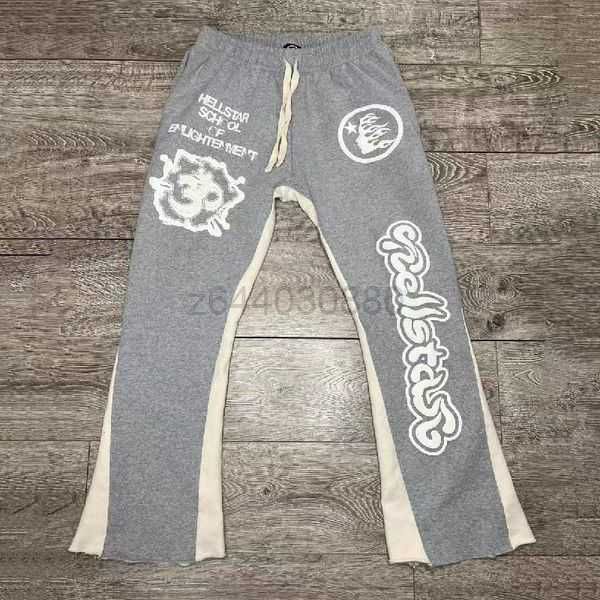 

men's pants hellstar sweatpants 2023 letter foam print wool hoop cloth men couple real po 1 a9tr, Black