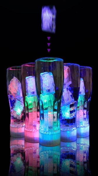 

multicolor flash rose ice cube wateractived flash led light put into water drink flash automatically for party wedding bars chris4091052, Red;brown