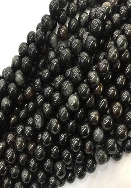 

natural genuine black arfvedsonite round loose gemstone stone beads 6mm 8mm 10mm 12mm 155quot 058222197958