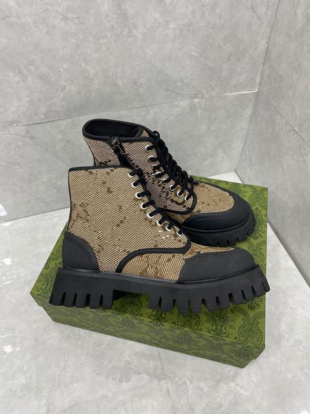 

luxury rickes owenes canvas boots designer rickowen mens womens boot womens shoes platform sneaker 0808, Black