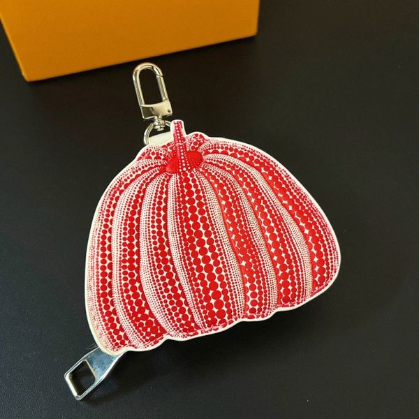 

key chain keychain classic pumpkin purse card holder key chain hanging bag pendant cowhide material coin purse, Silver