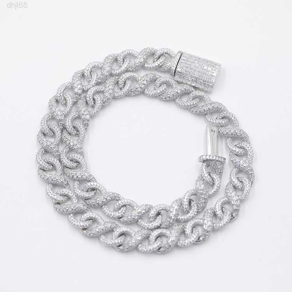 

with gra customized fashion chain gold plated sterling silver vvs moissanite diamond iced out cuban chain links for rapper gift