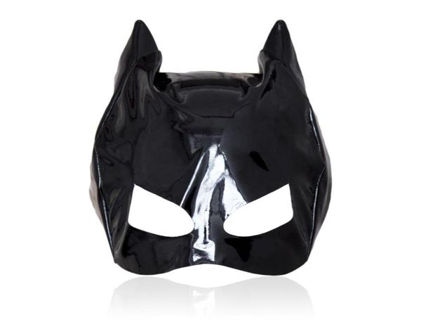 

massage cosplay love games thin patent leather mask toys for woman fetish mask bondage hood erotic products9721351