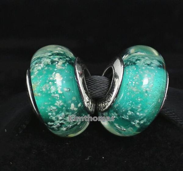 

diy loose beads handmade lampwork 925 sterling silver ariel' s fluorescence murano glass charm bead fits european p jewelry bracelets36, Black