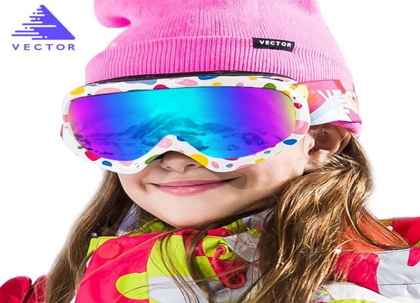 

vector children ski goggles double lens girls boys snowboard skiing glasses kids winter snow child eyewear uv400 antifog hxj200 c6997506