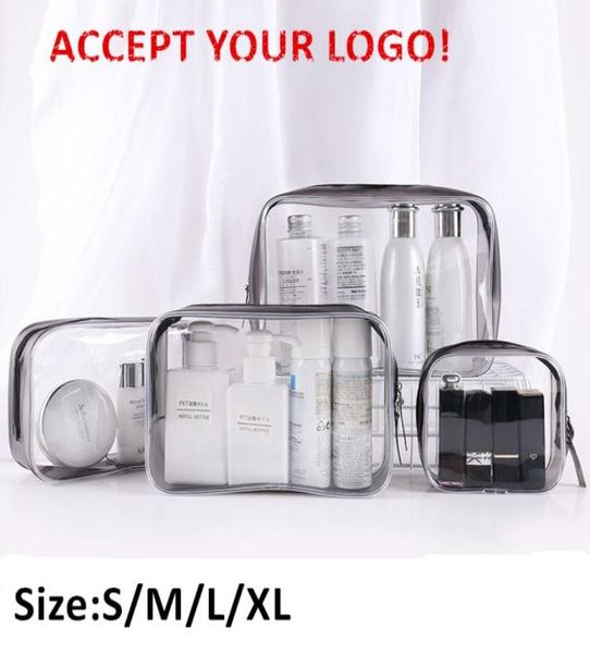 

travel transparent cosmetic bags pvc women zipper clear makeup bag bath toiletry wash beauty case make up organizer accept logo pr1325206