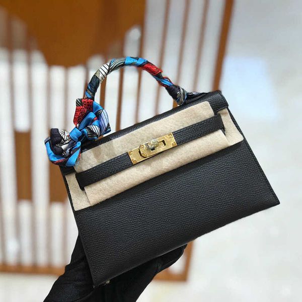 

designer bags cowhide 2023 new versatile premium genuine leather kelys bag second generation mini casual crossbody handheld small girl 8uws